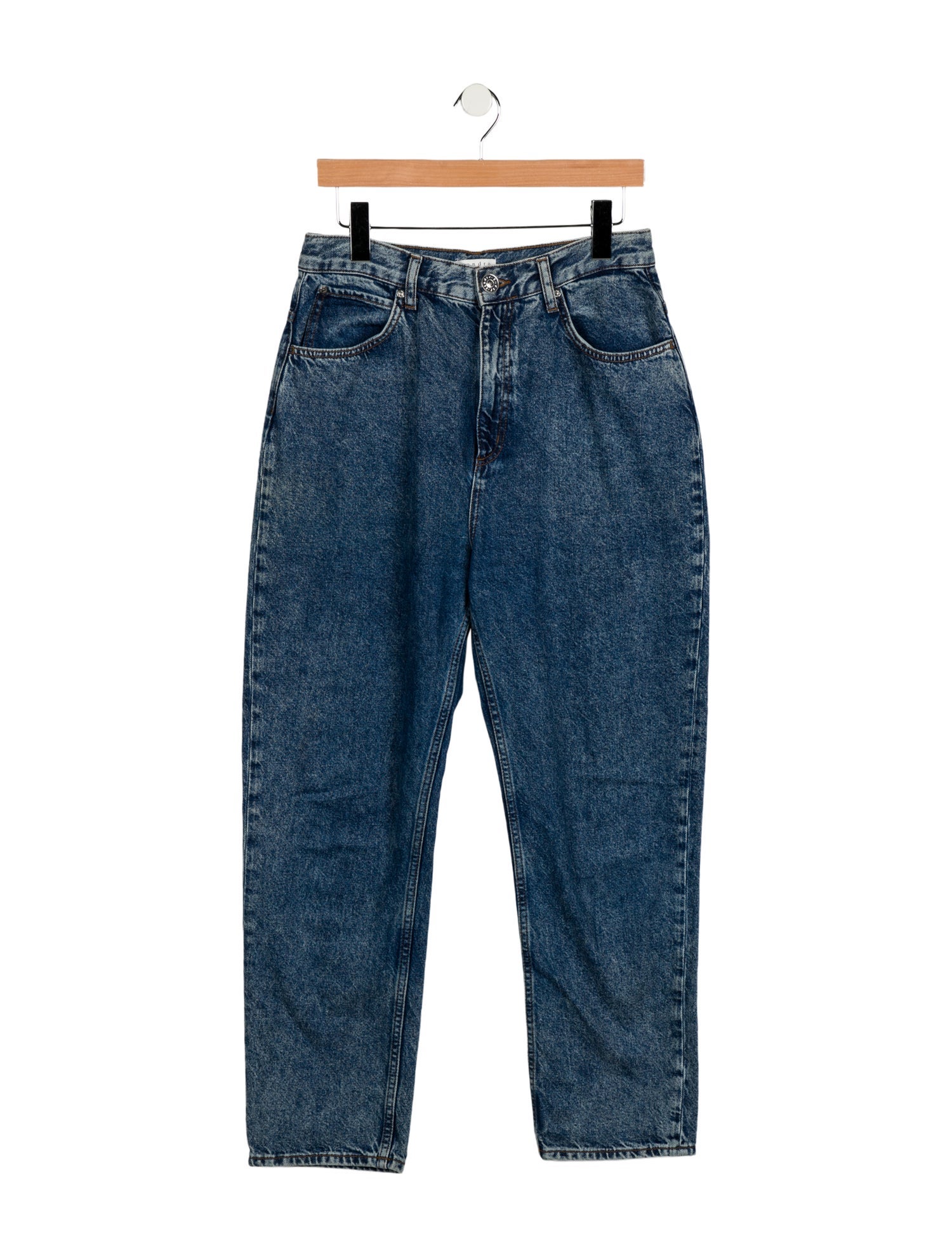 Sandro High-Rise Straight Leg Jeans