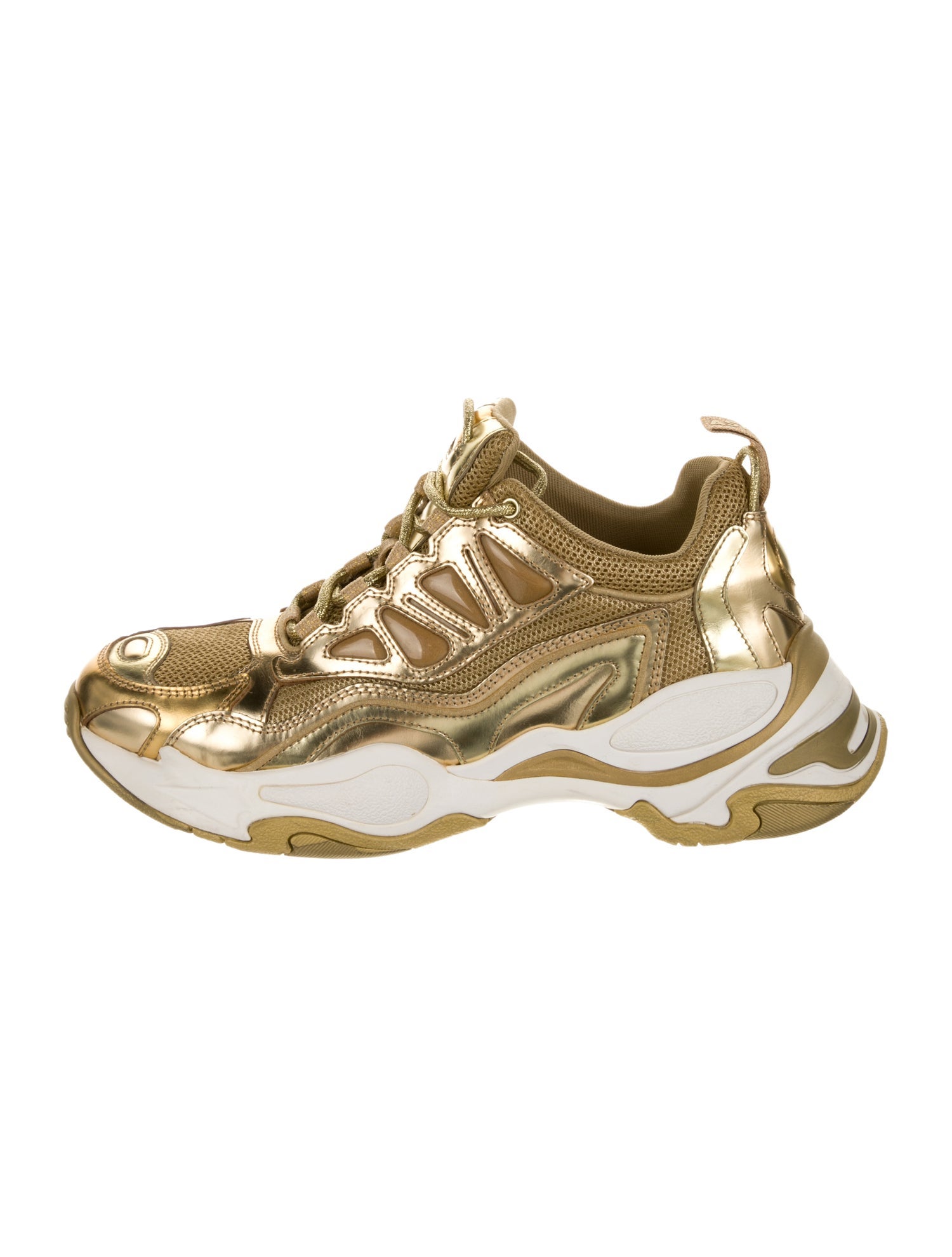 Sandro Leather Mesh Accents Chunky Sneakers