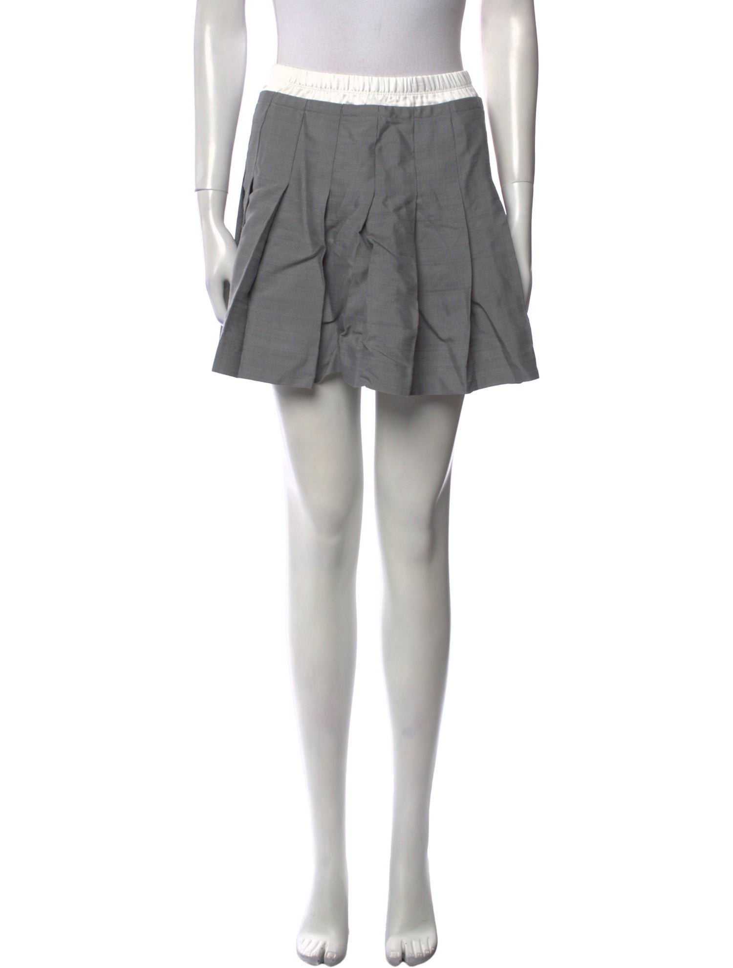 Sandro Pleated Accents Mini Skirt