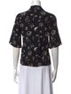 Sandro Silk Printed Button-Up Top