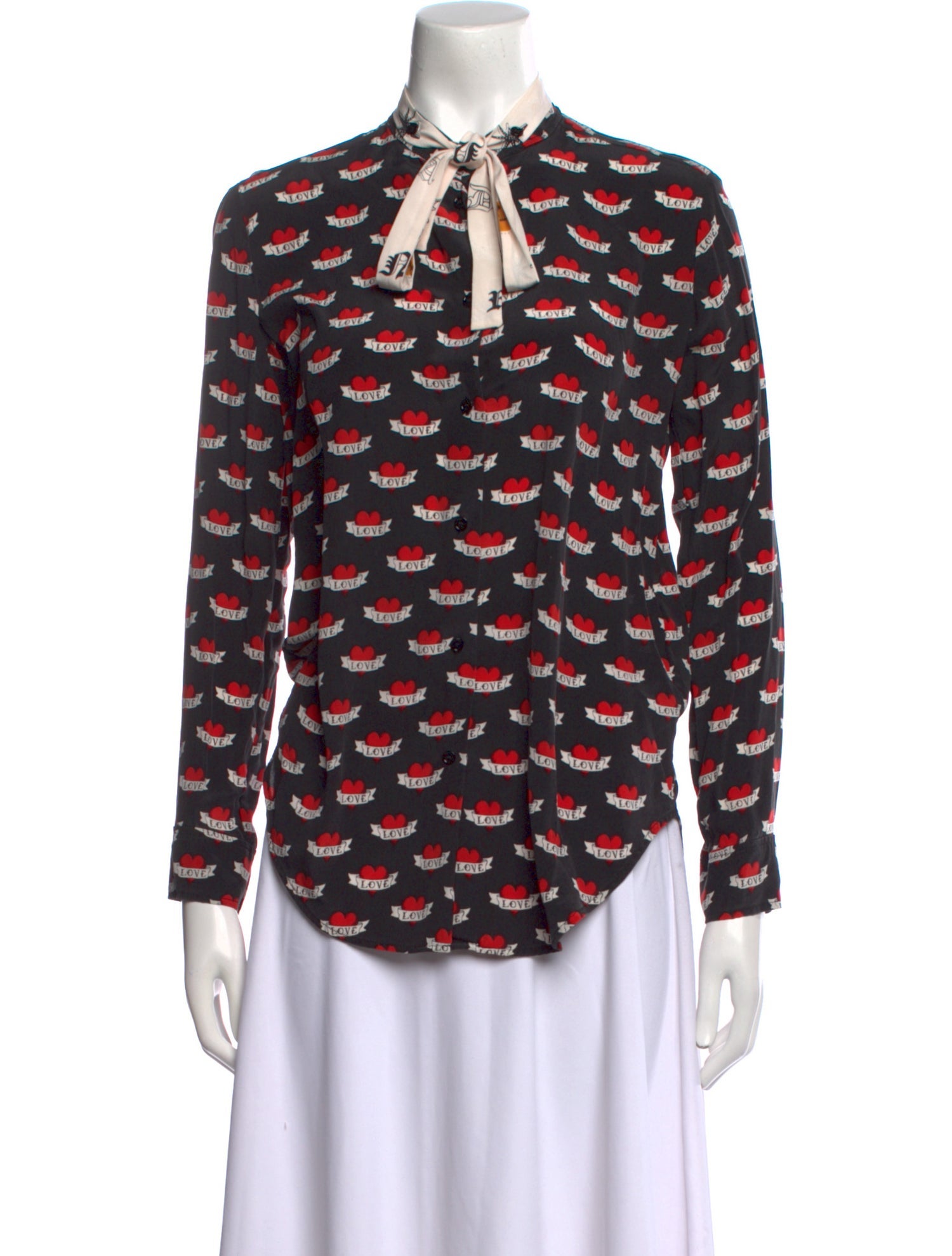 Sandro Silk Printed Blouse