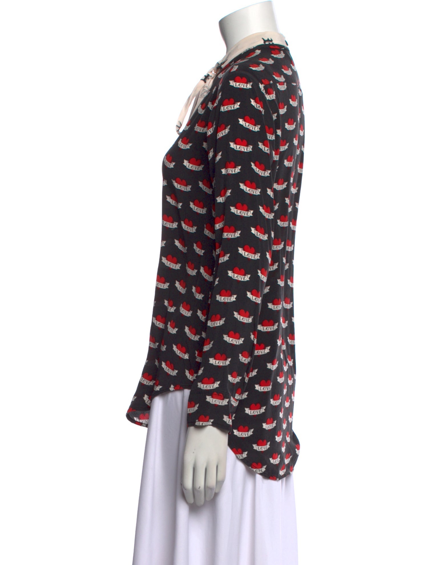 Sandro Silk Printed Blouse