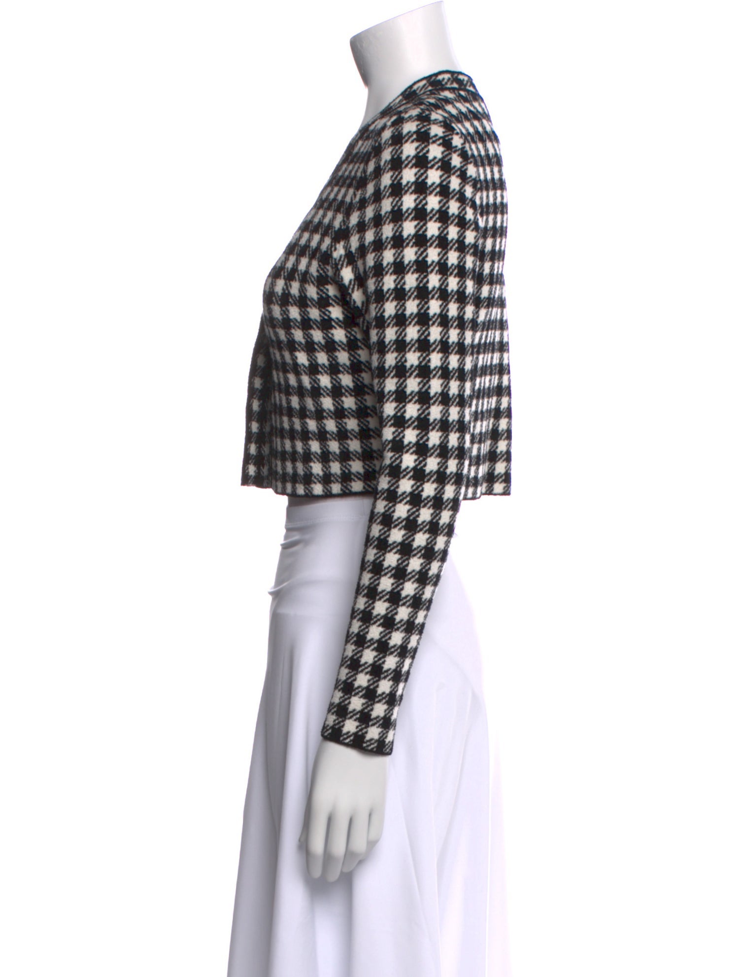 Sandro Houndstooth Print V-Neck Sweater