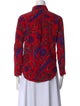 Sandro Silk Printed Button-Up Top