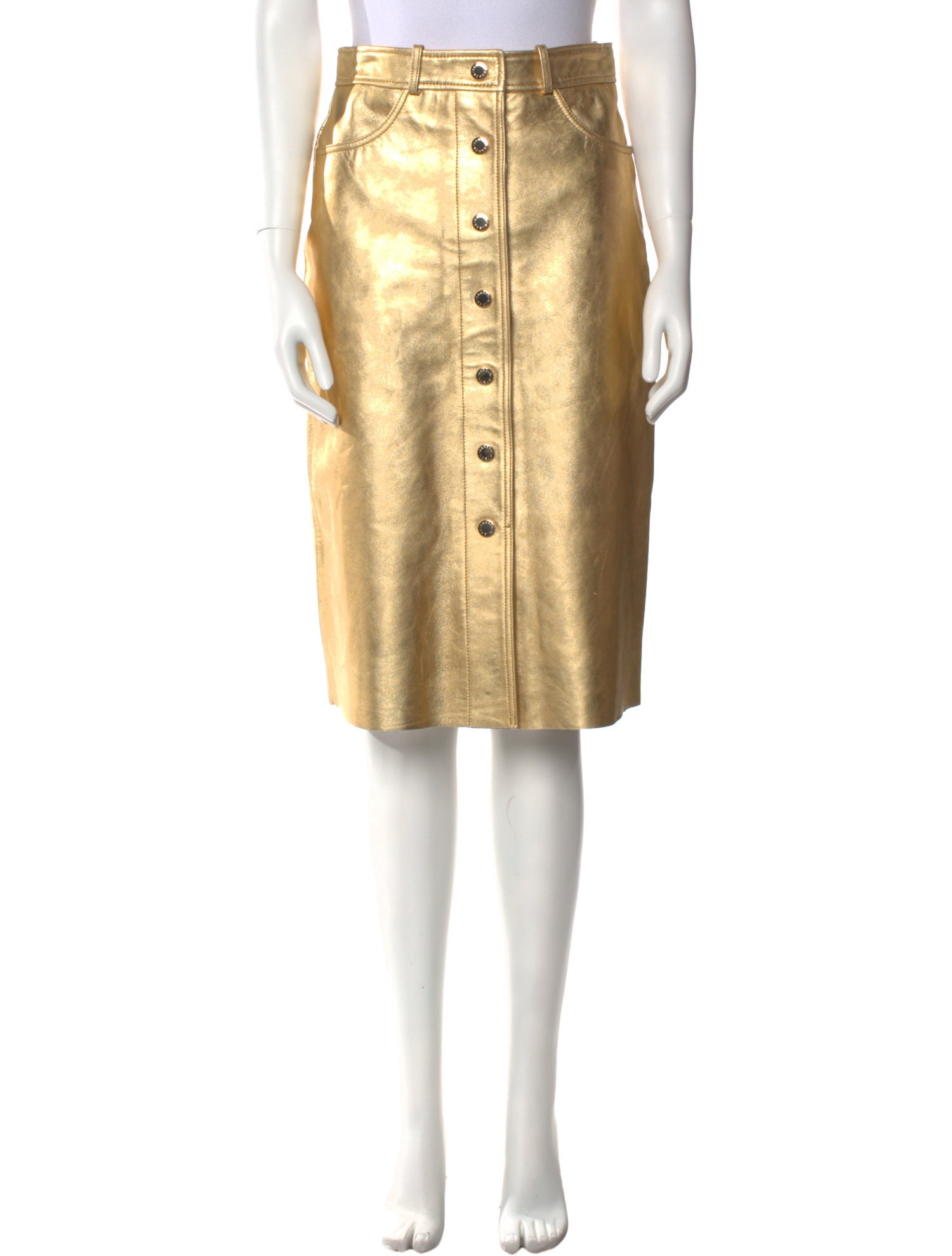 Sandro Leather Knee-Length Skirt