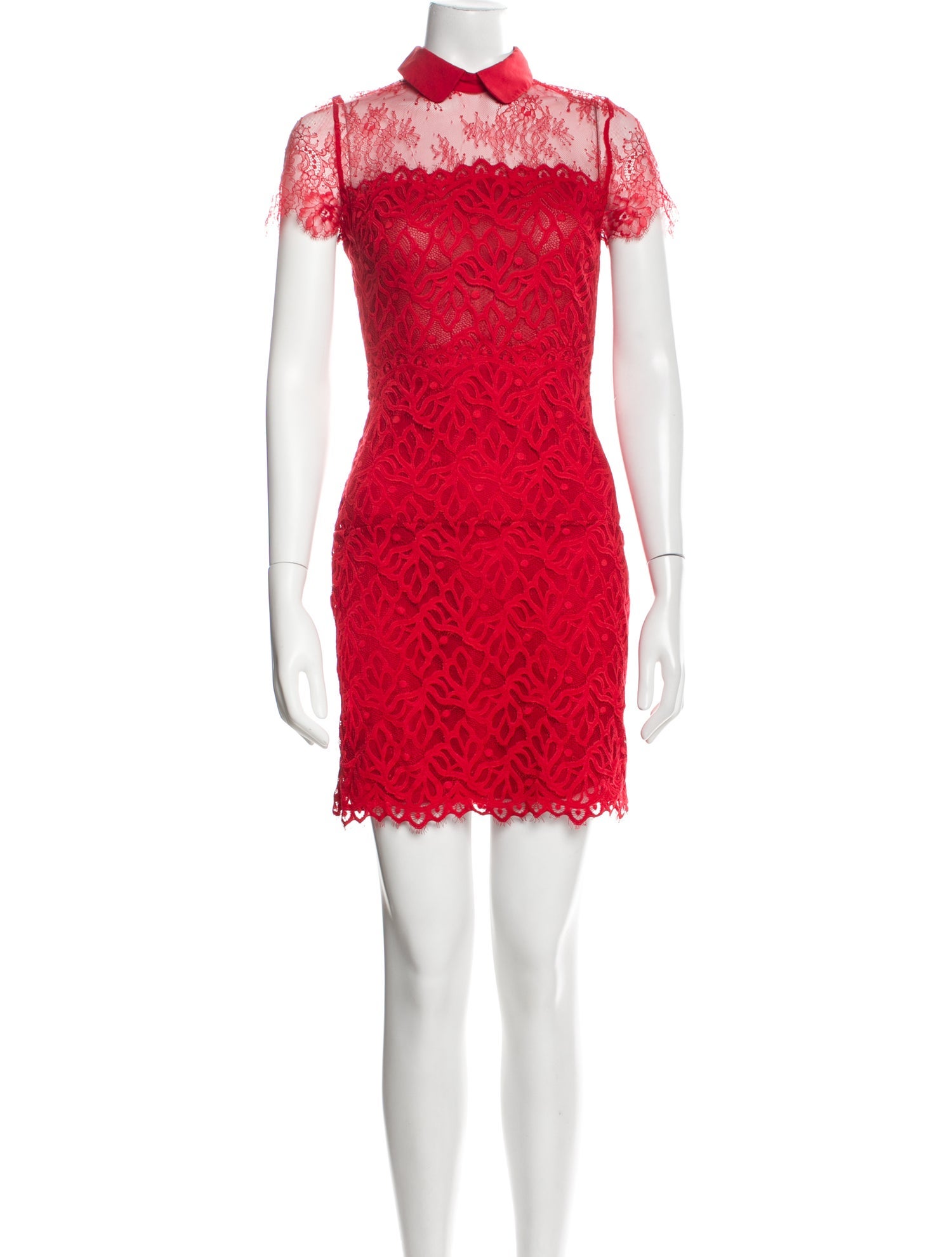 Sandro Lace Pattern Mini Dress