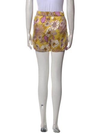 Sandro Floral Print Mini Shorts