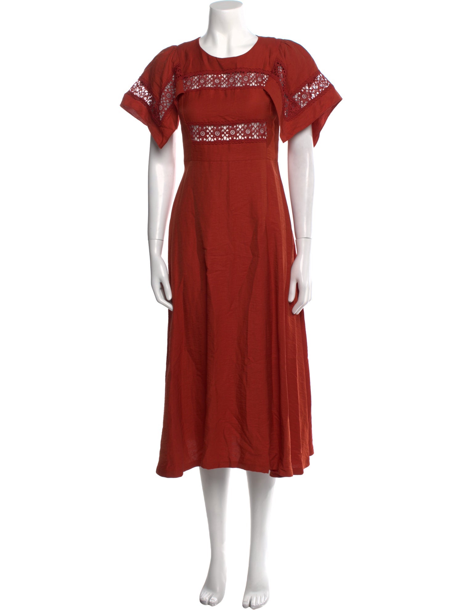 Sandro Crew Neck Long Dress