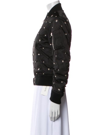 Sandro Polka Dot Print Bomber Jacket