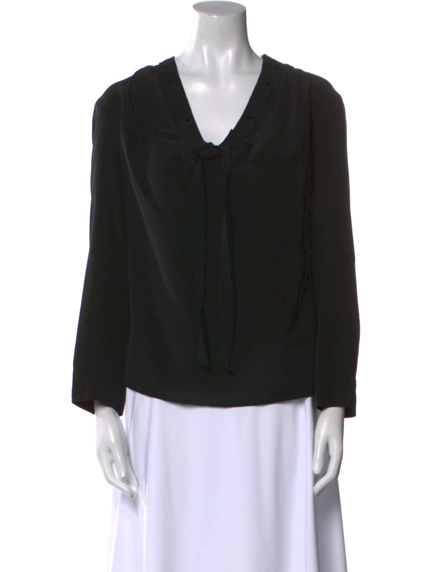 Sandro Silk V-Neck Blouse