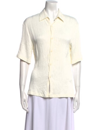 Sandro Short Sleeve Button-Up Top