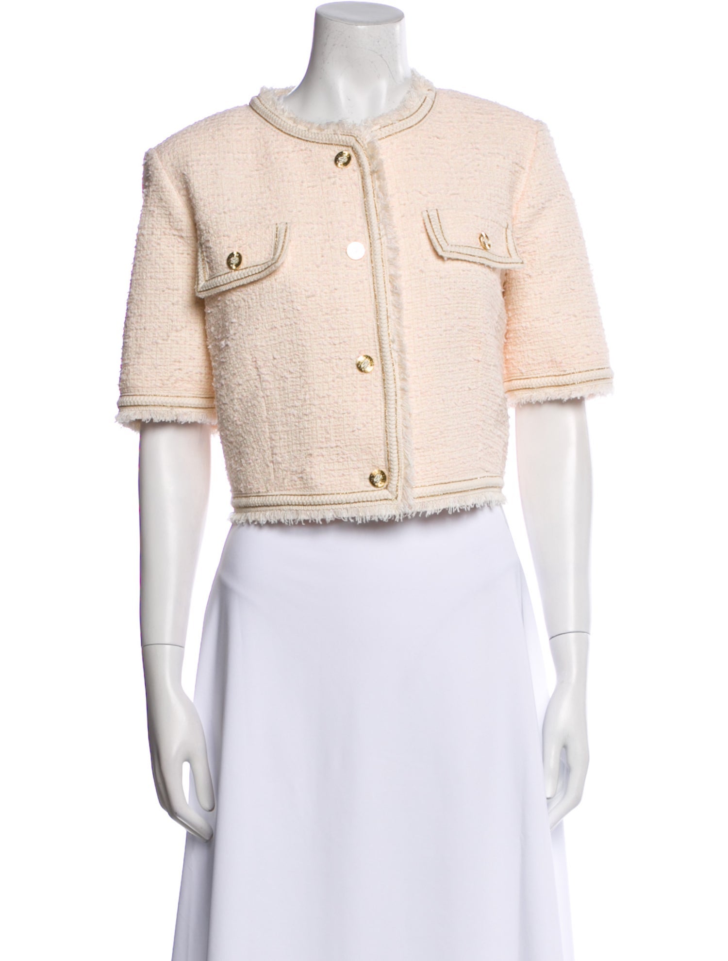 Sandro Tweed Pattern Evening Jacket