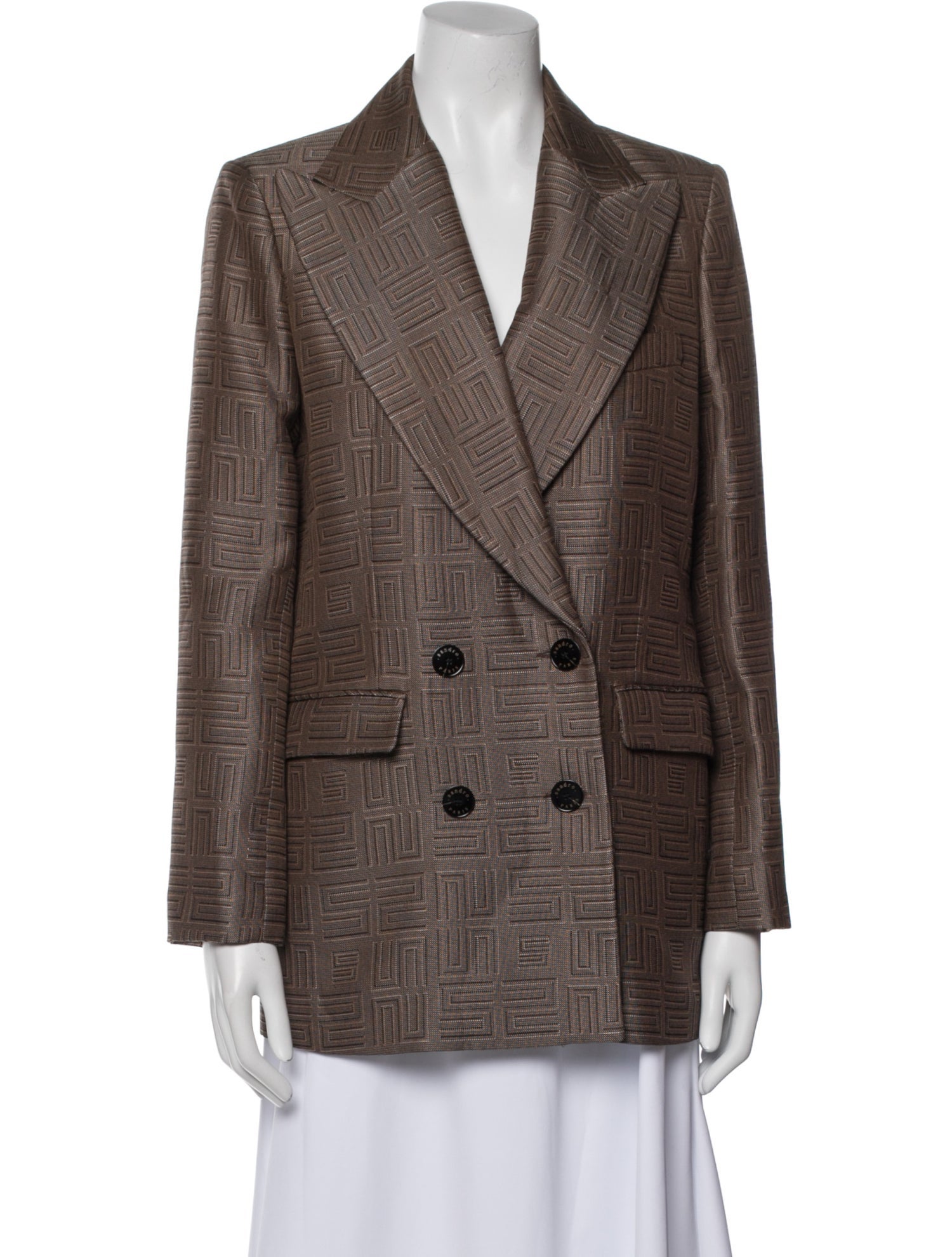 Sandro Plaid Print Blazer