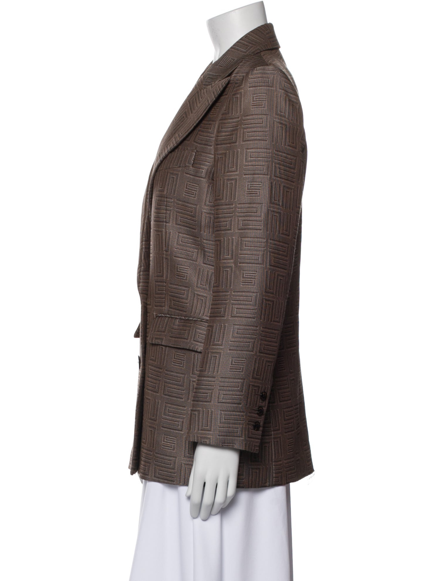 Sandro Plaid Print Blazer