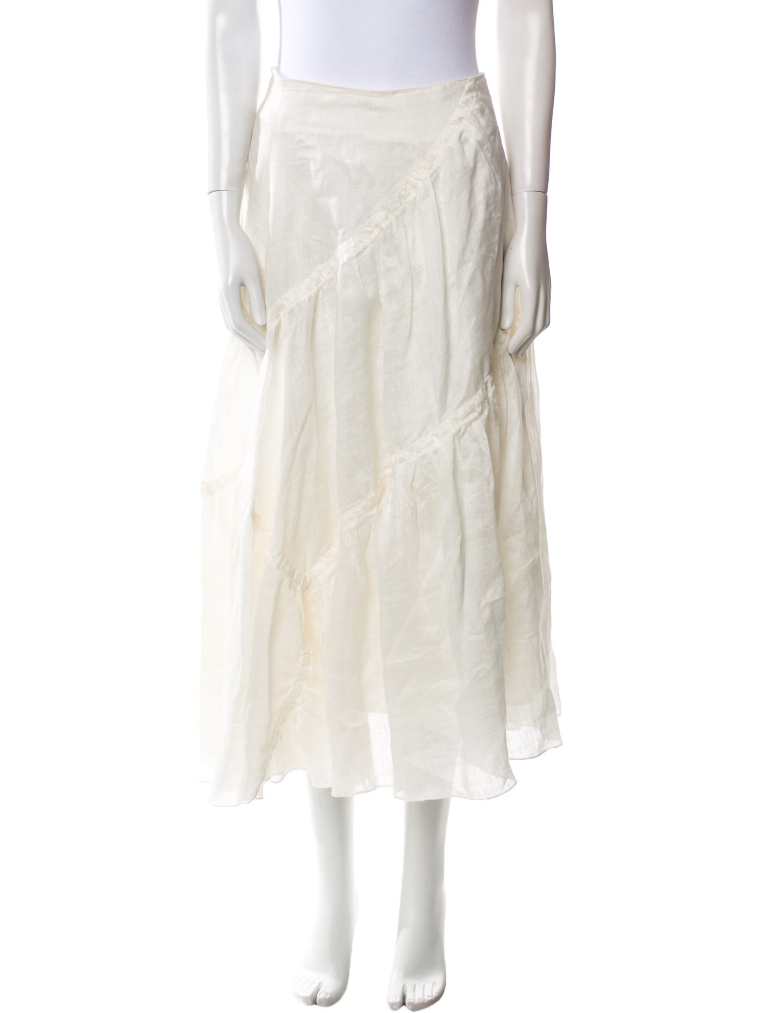 Sandro Linen Midi Length Skirt