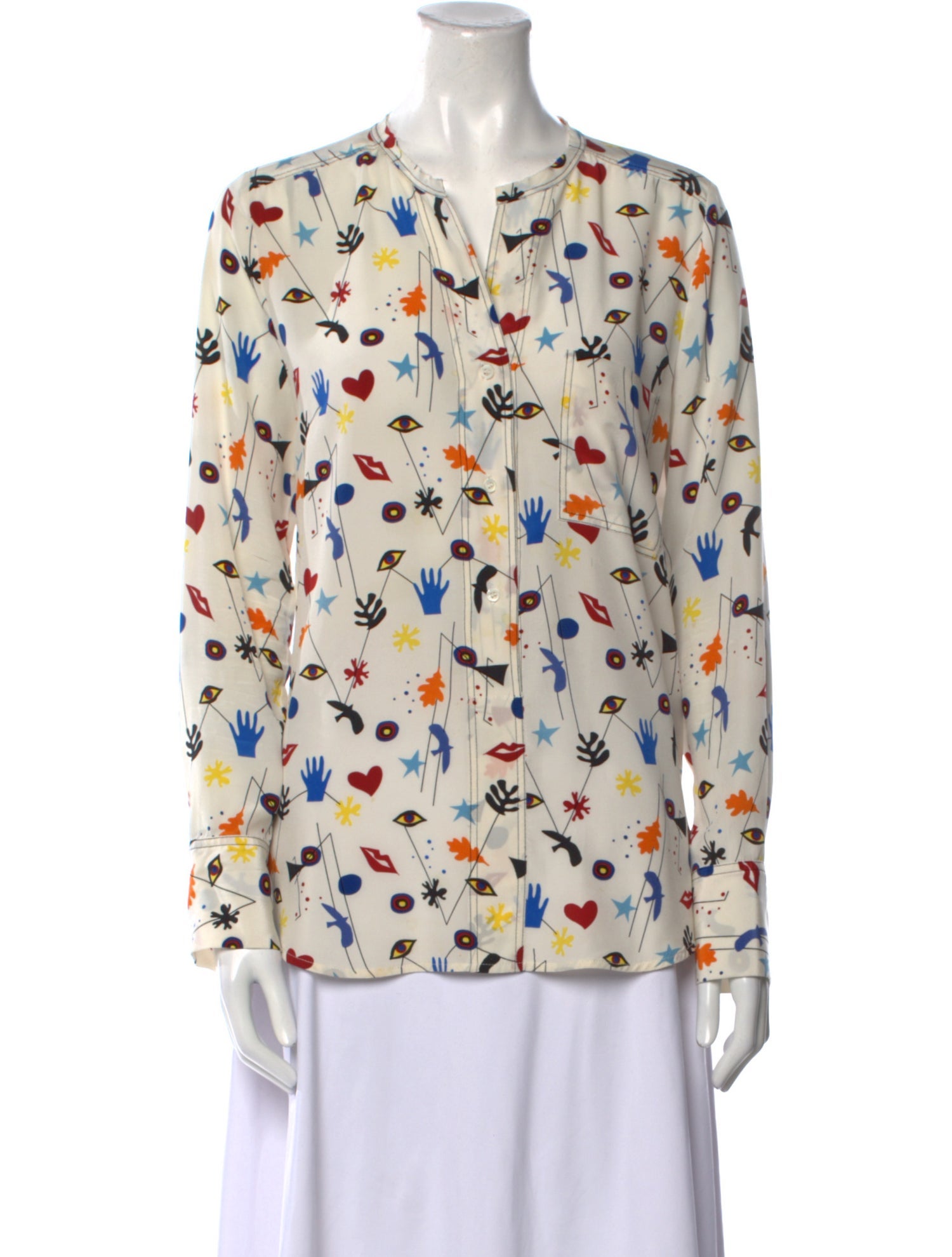 Sandro Silk Printed Blouse