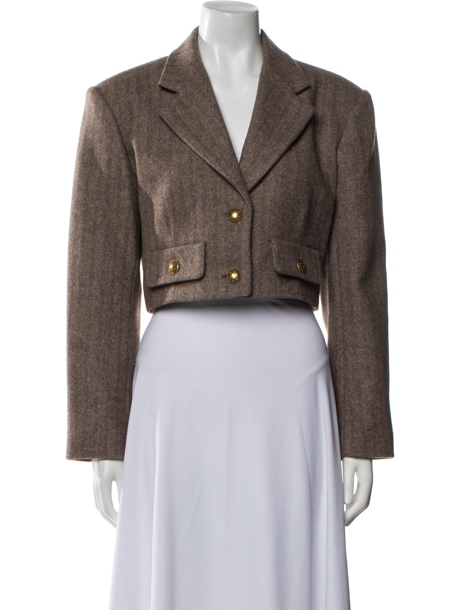 Sandro Wool Tweed Pattern Blazer