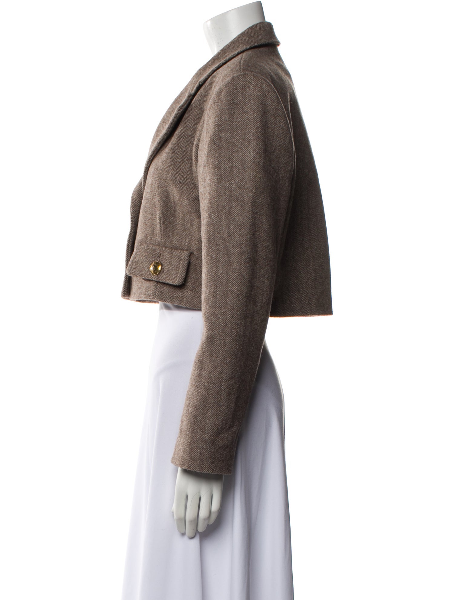 Sandro Wool Tweed Pattern Blazer