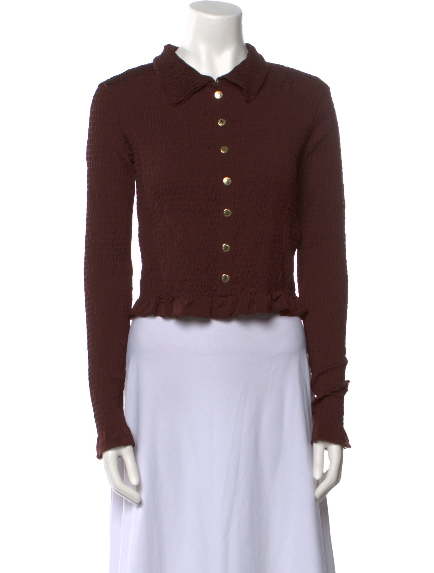 Sandro Long Sleeve Crop Top