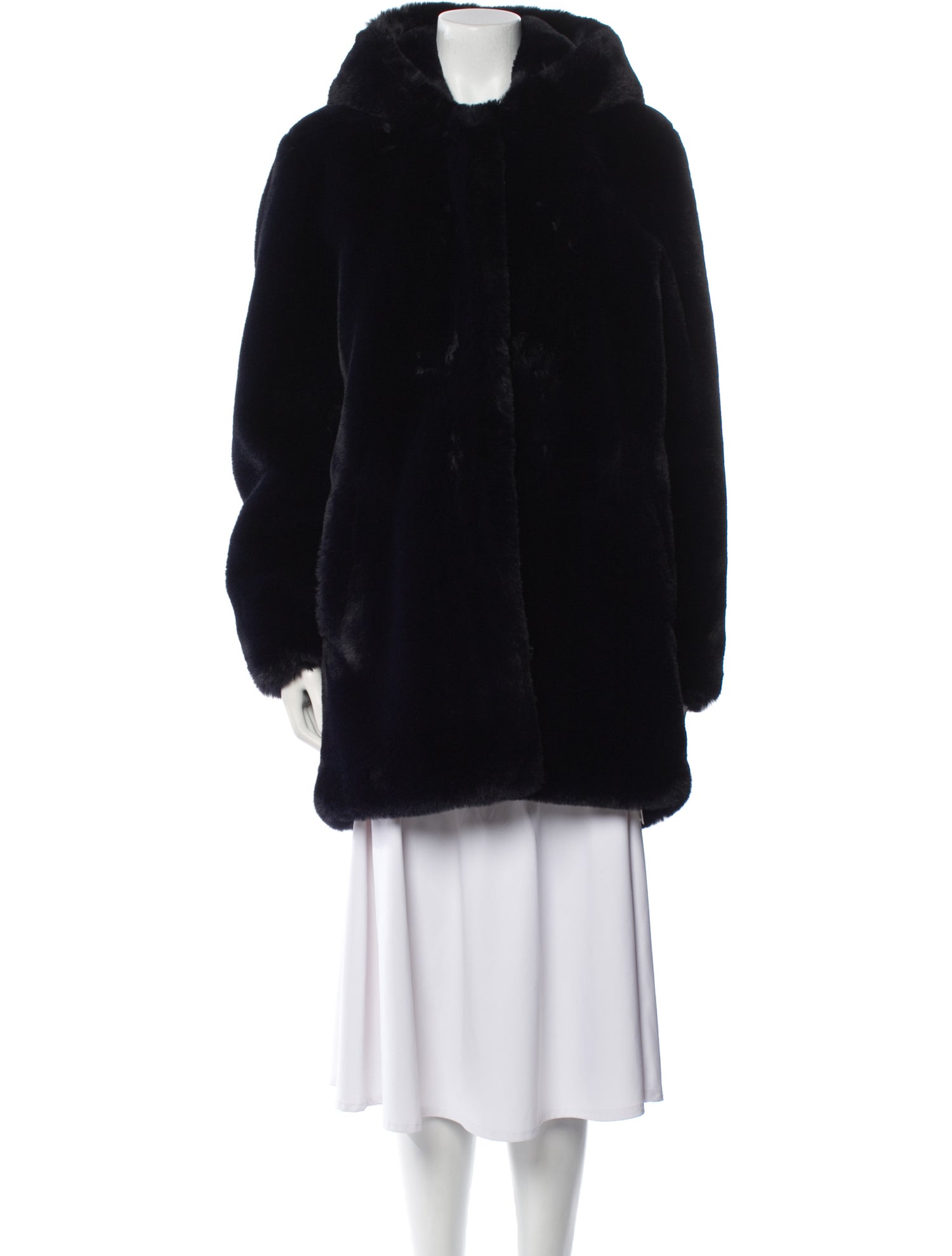 Sandro Faux Fur Coat