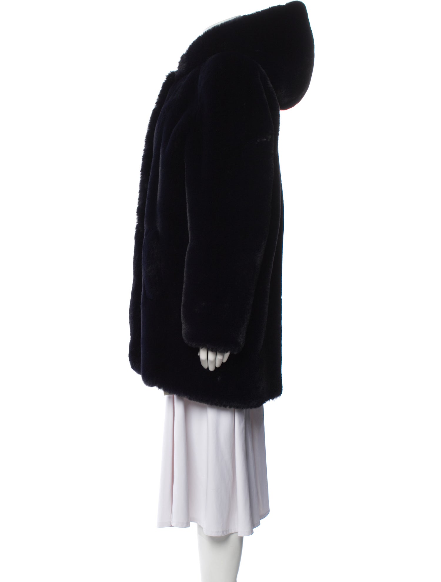 Sandro Faux Fur Coat