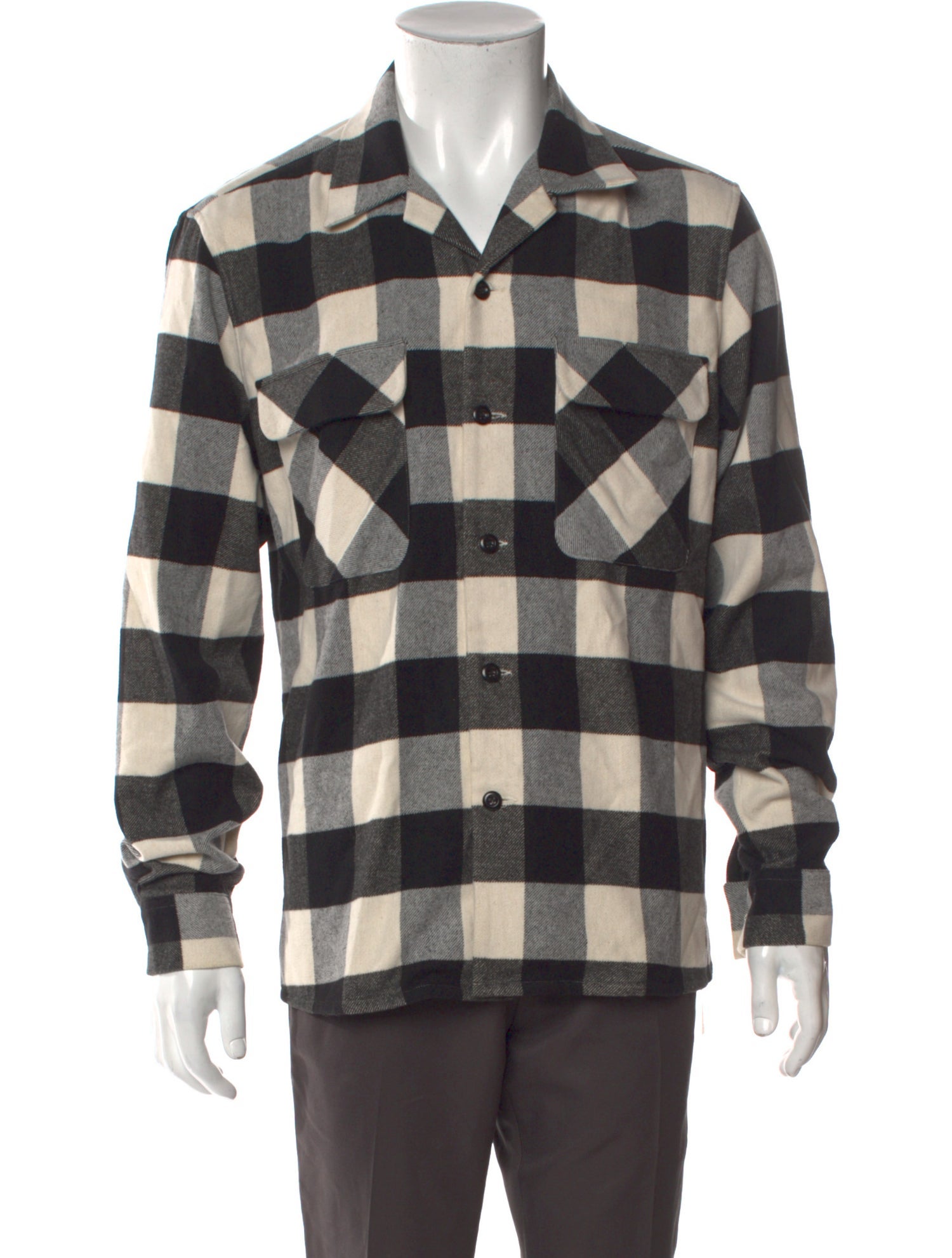 Sandro Plaid Print Long Sleeve Shirt