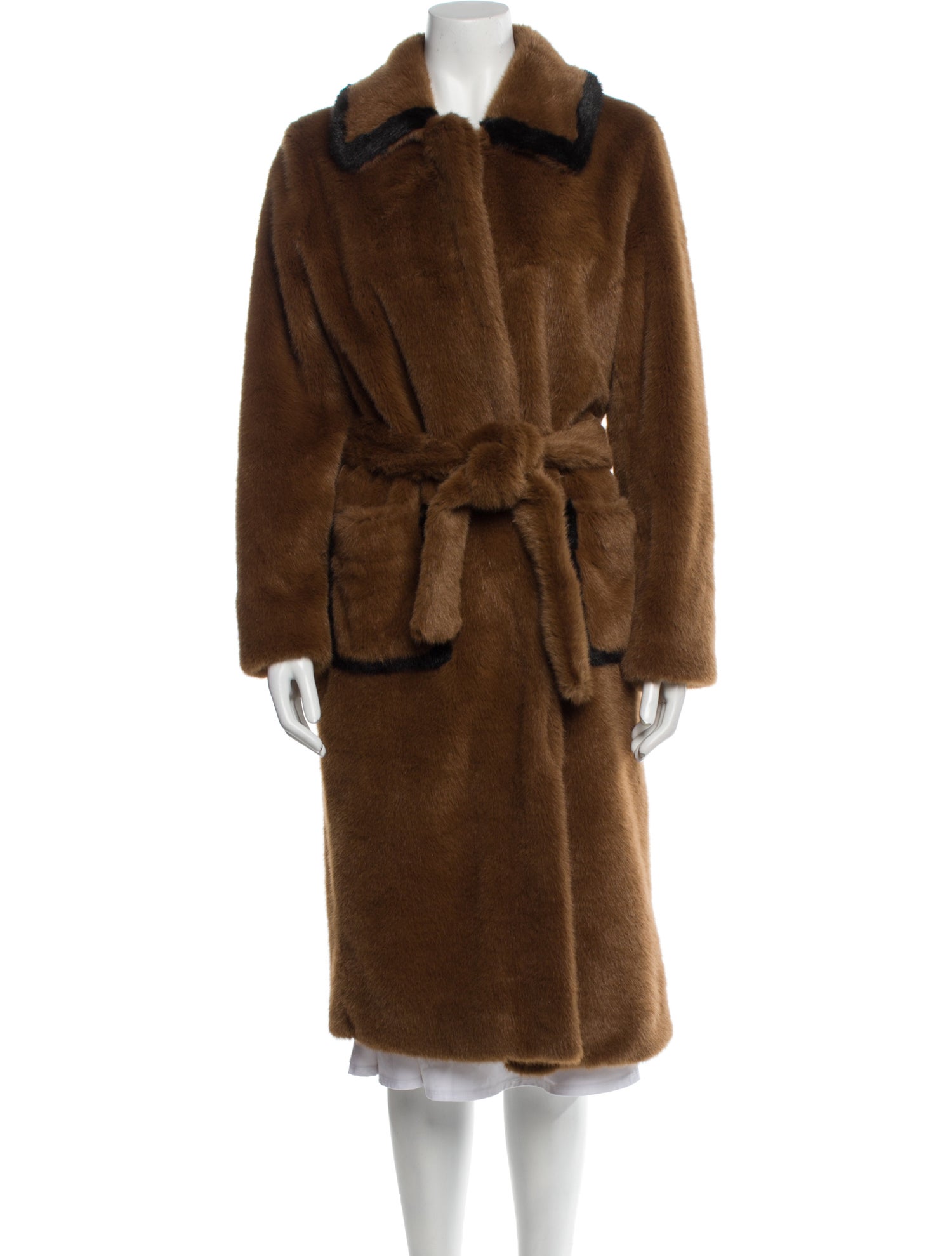 Sandro Faux Fur Faux Fur Coat