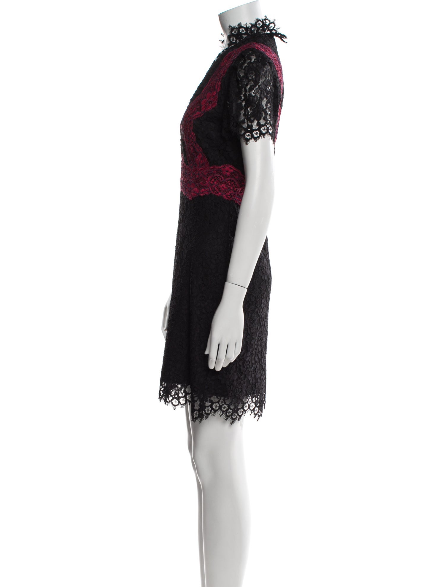 Sandro Lace Pattern Mini Dress
