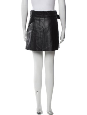 Sandro Lamb Leather Mini Skirt