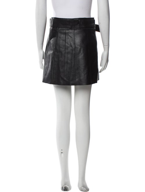 Sandro Lamb Leather Mini Skirt