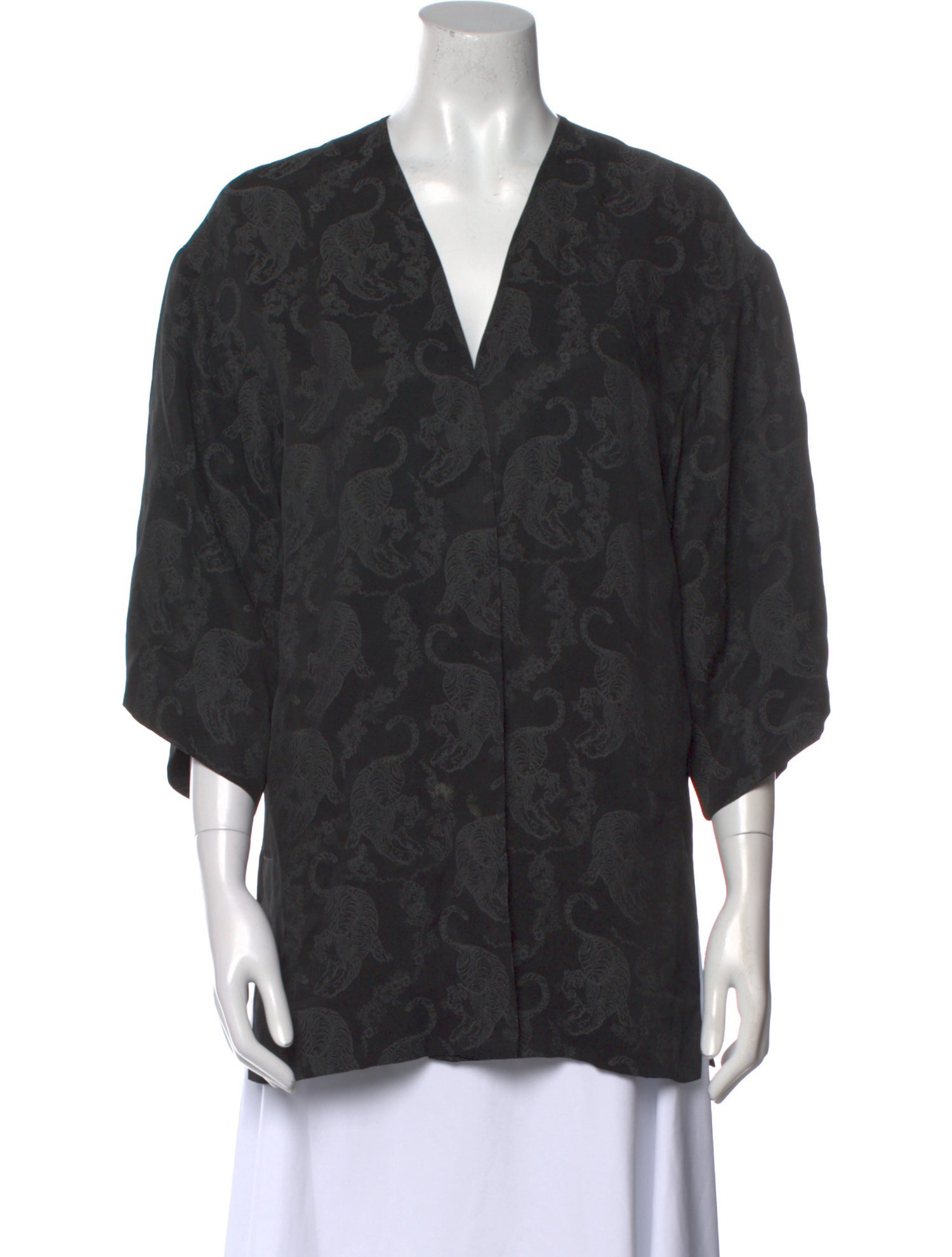 Sandro Printed V-Neck Tunic
