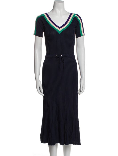 Sandro V-Neck Midi Length Dress