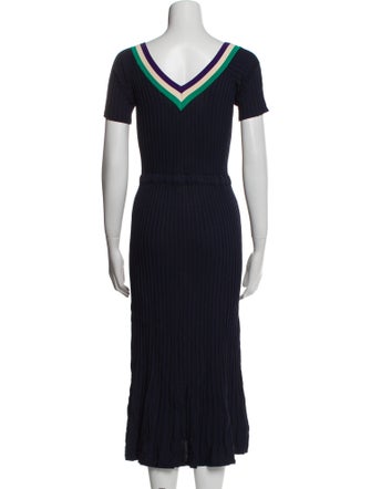 Sandro V-Neck Midi Length Dress