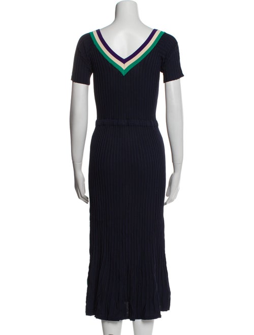 Sandro V-Neck Midi Length Dress