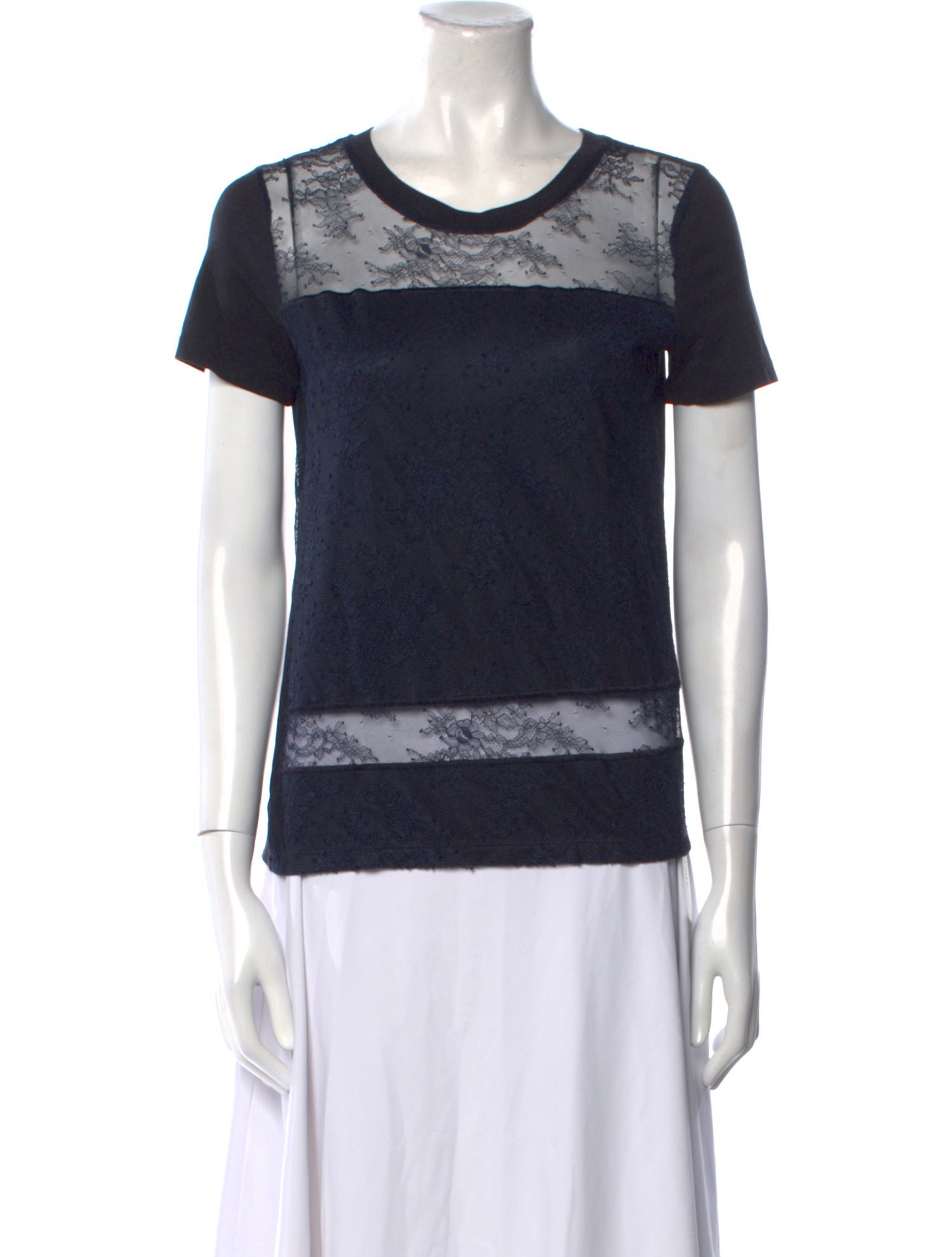 Sandro Scoop Neck Short Sleeve T-Shirt