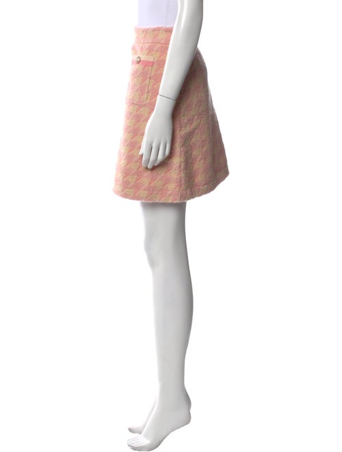 Sandro Houndstooth Print Mini Skirt