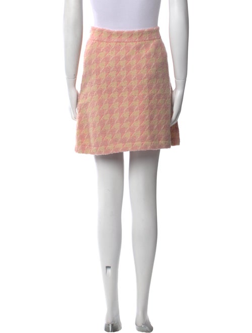 Sandro Houndstooth Print Mini Skirt