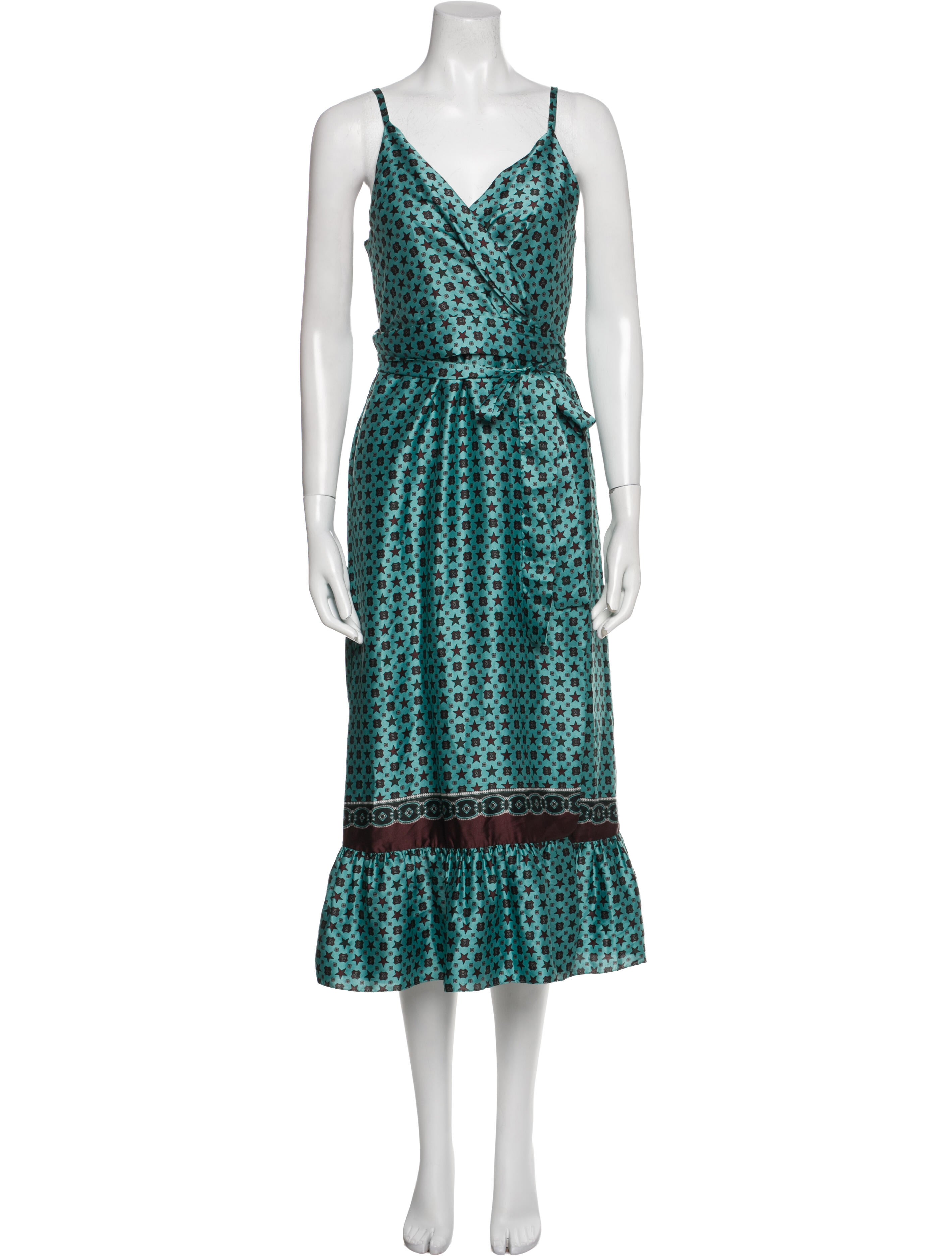 Sandro Printed Midi Length Dress