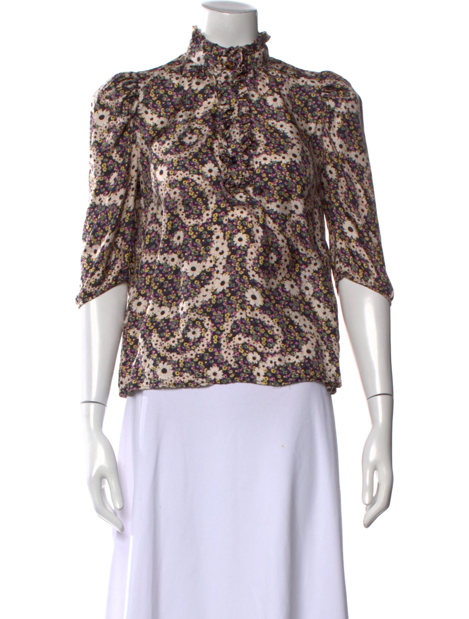 Sandro Silk Paisley Print Blouse