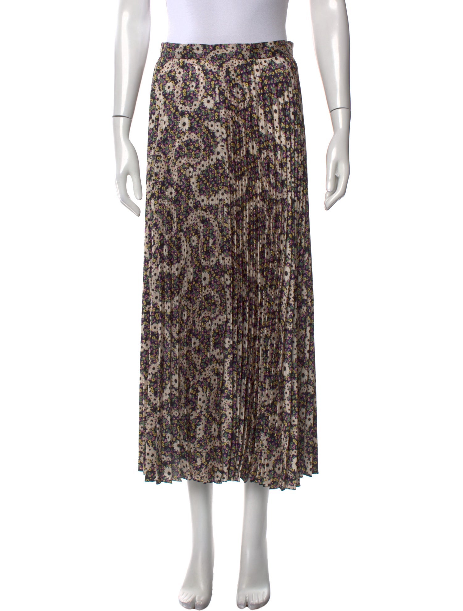 Sandro Floral Print Midi Length Skirt