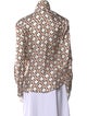 Sandro Silk Printed Button-Up Top