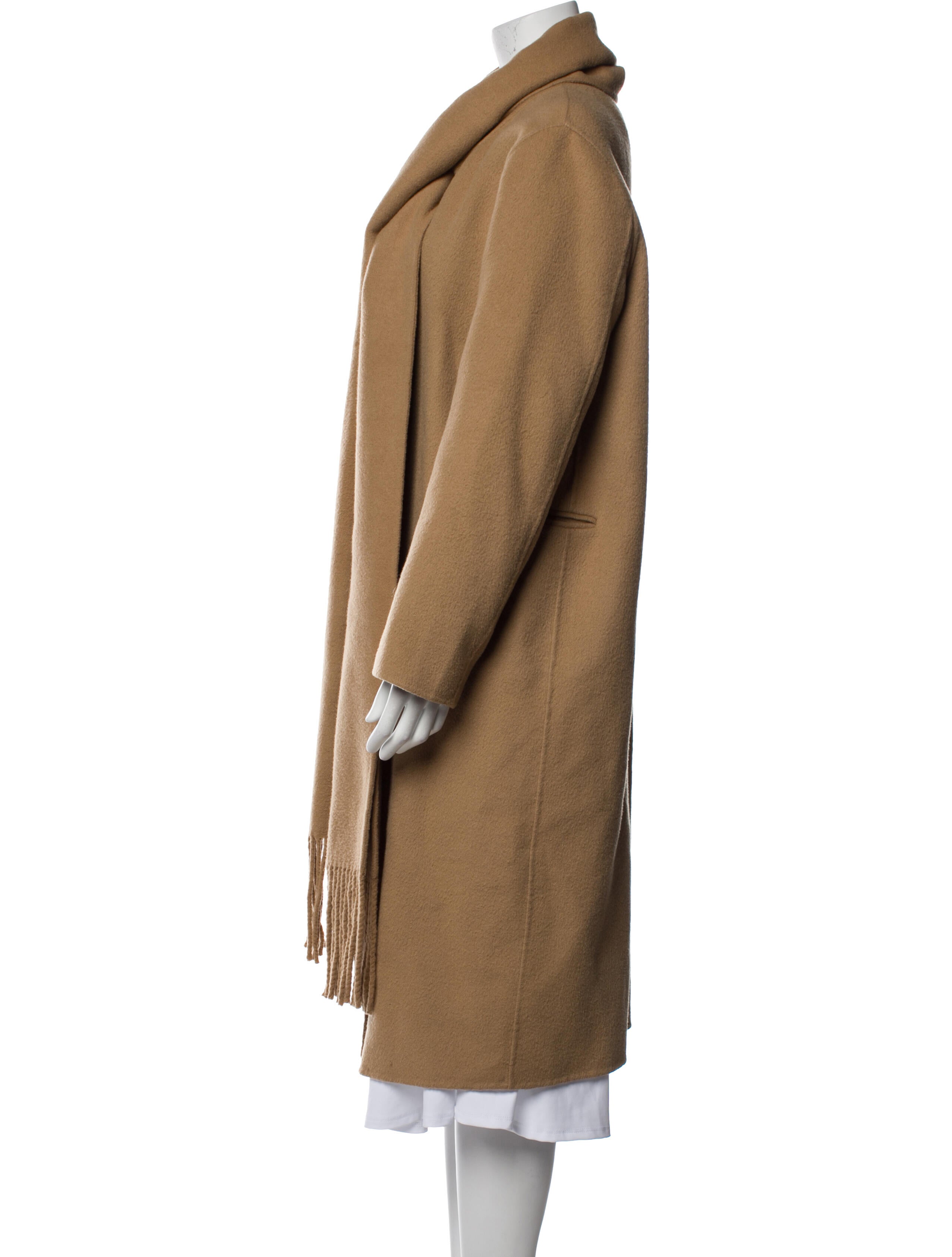 Sandro Wool Faux Fur Coat