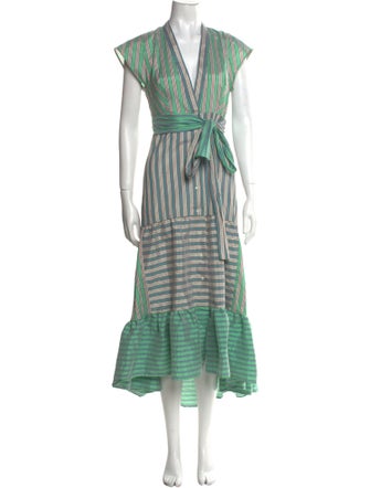 Sandro Striped Long Dress
