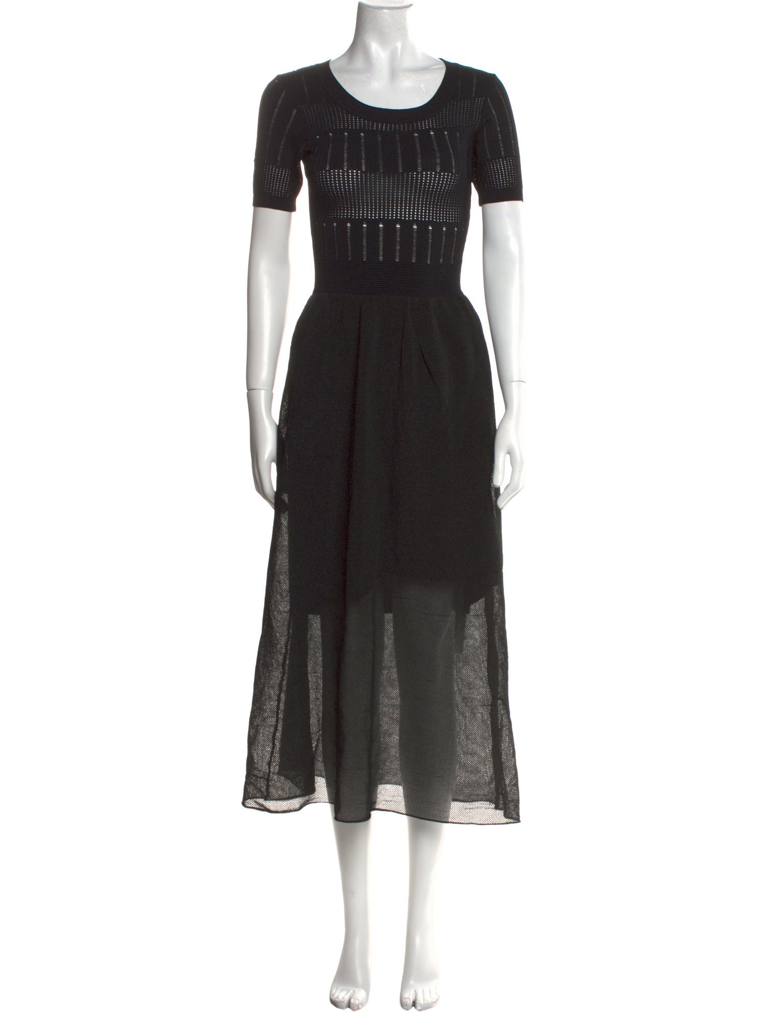 Sandro Scoop Neck Long Dress