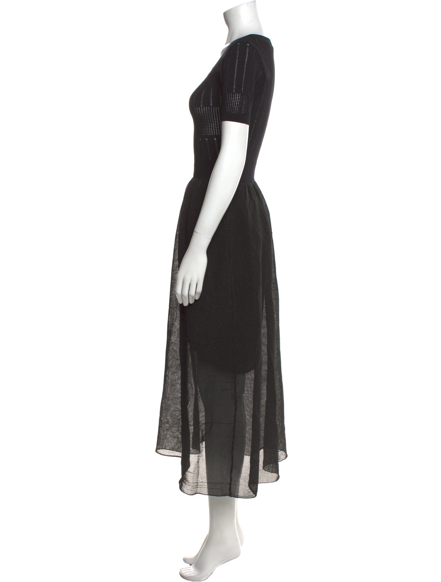 Sandro Scoop Neck Long Dress