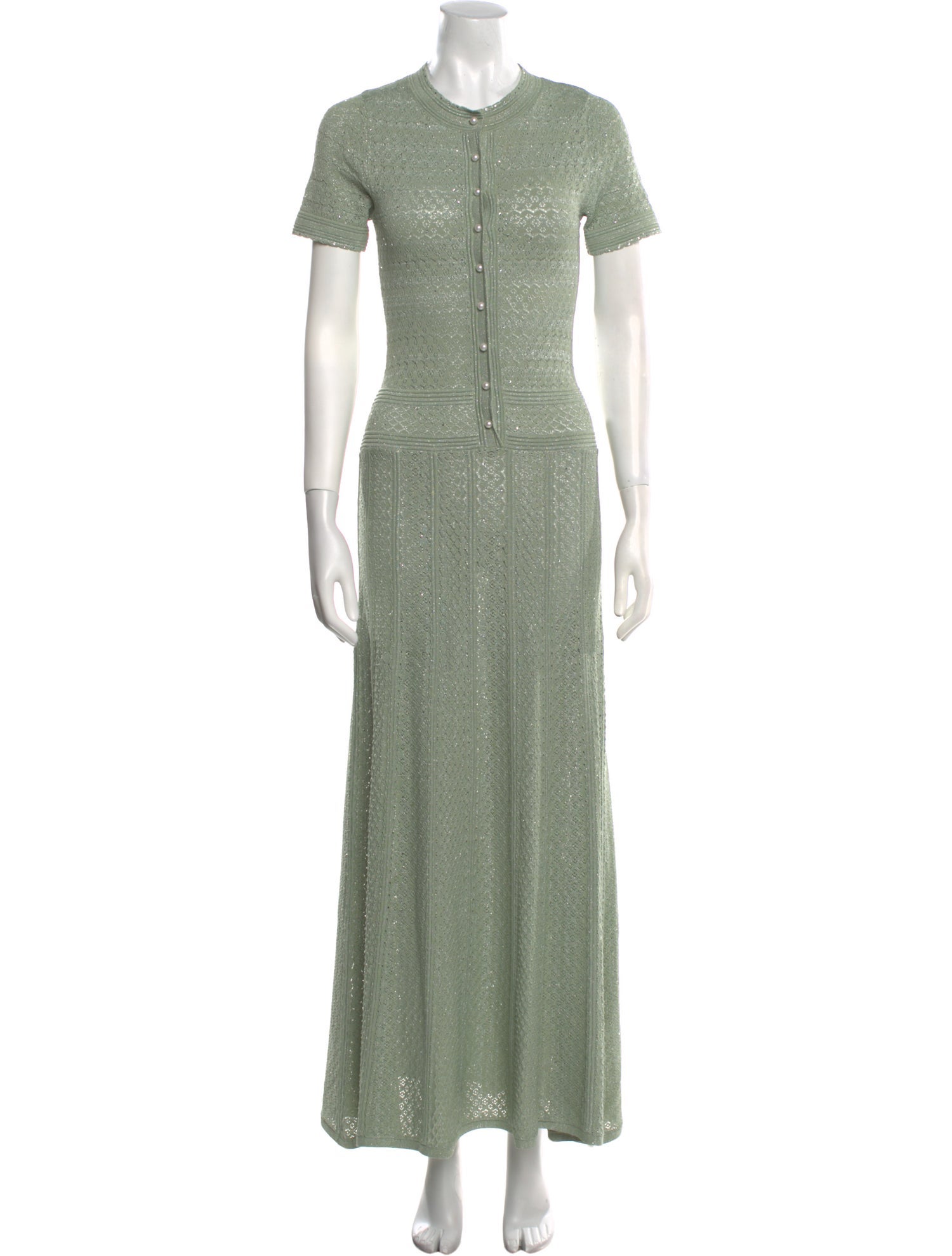 Sandro Crew Neck Long Dress