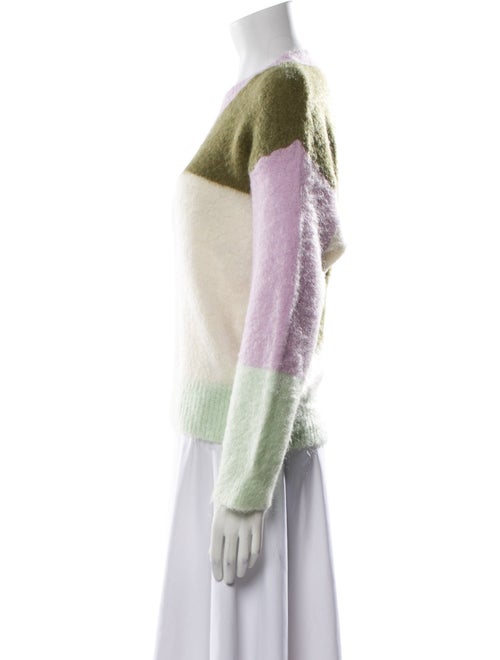 Sandro Nylon Colorblock Pattern Sweater