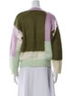 Sandro Nylon Colorblock Pattern Sweater