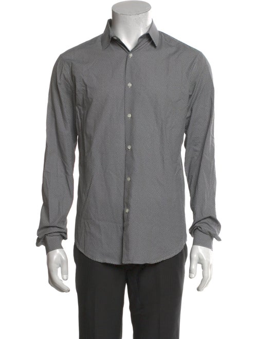 Sandro Striped Long Sleeve Denim Shirt
