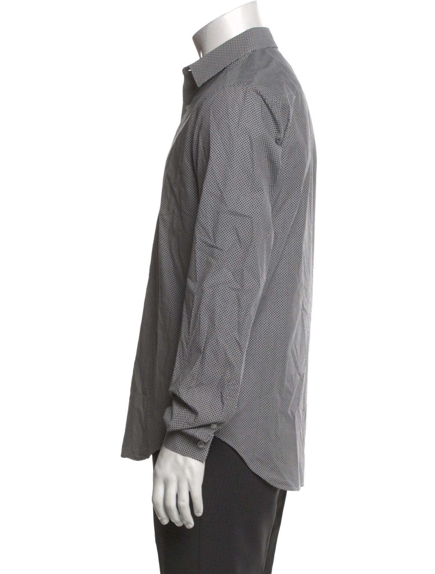 Sandro Striped Long Sleeve Denim Shirt